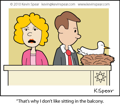 Spear_2077 Spear 2077 Cartoon: Roosting in the Balcony