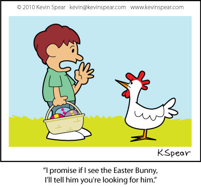 easter bunny cartoon pictures. Chicken vs Easter Bunny