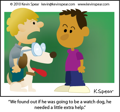 Spear-Cartoon_3688 Spear 36881 Watching the Dog