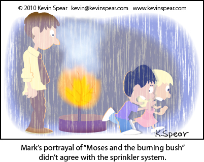 Burning Church Cartoon