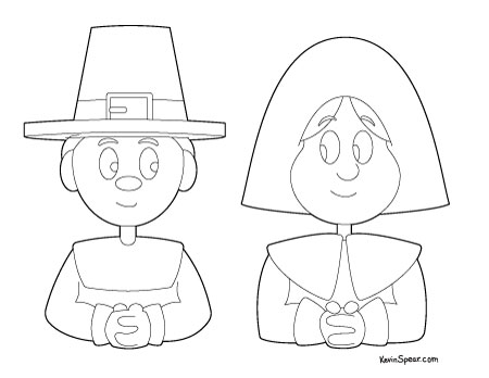 Pilgrim-Kids Pilgrim Kids Pilgrim Kids Coloring Page