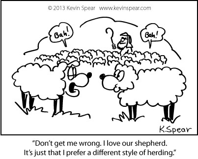 Cartoon: Different Kind of Shepherd - Kevin H. Spear